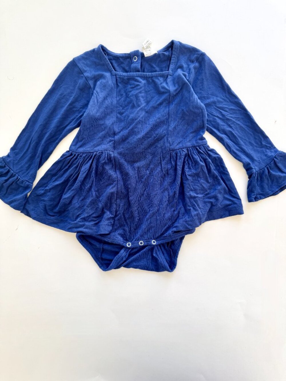 Kate Quinn 18-24M Girls Bubble Romper Navy Blue Long Sleeve Bell Cuff